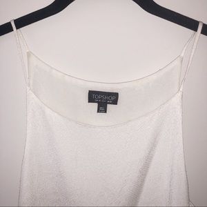 Topshop White Printed Tank Top
